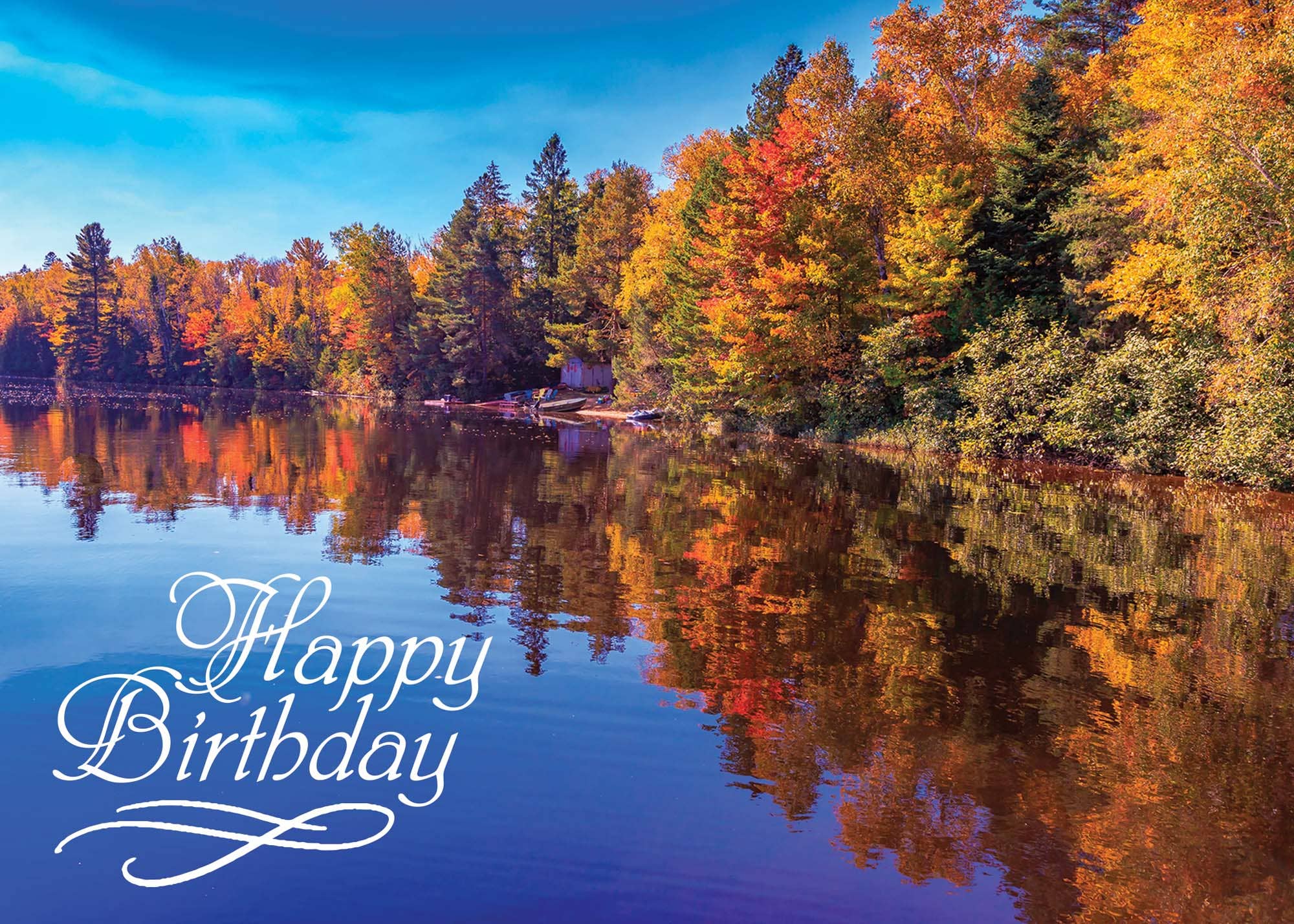 Crown Point Graphics - Wholesale Birthday Card - Autumn Reflections | Birthday Greeting Card0
