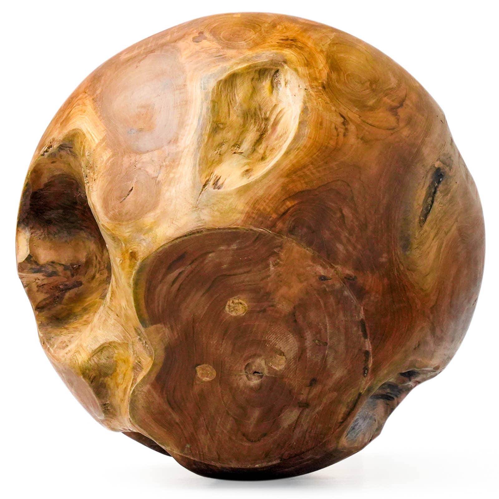 Rainforest Bowls - Wholesale Vase - 10-Inch Wide-Body Urn-Shape Rounded Teak Root Vase3