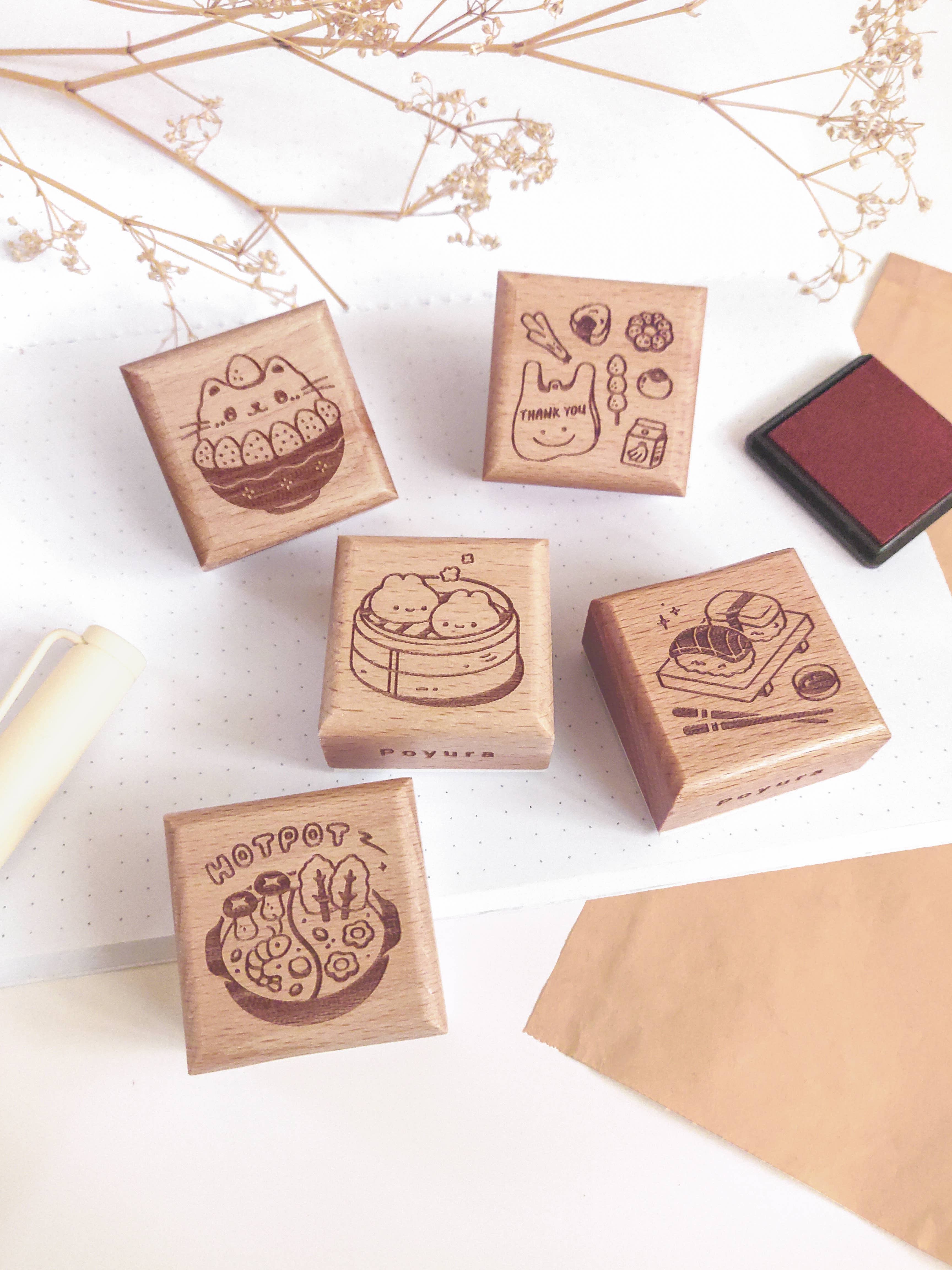 Poyura - Wholesale Rubber/Decorative Stamp - Sushi Wooden Stamp6