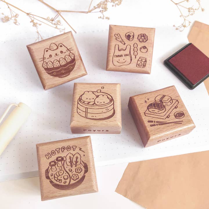 Poyura - Wholesale Rubber/Decorative Stamp - Sushi Wooden Stamp6