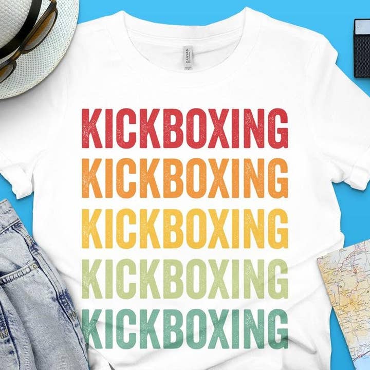 Kickboxing Shirt, Kickboxing Player Gift Rainbow for wholesale by PositiveParty
