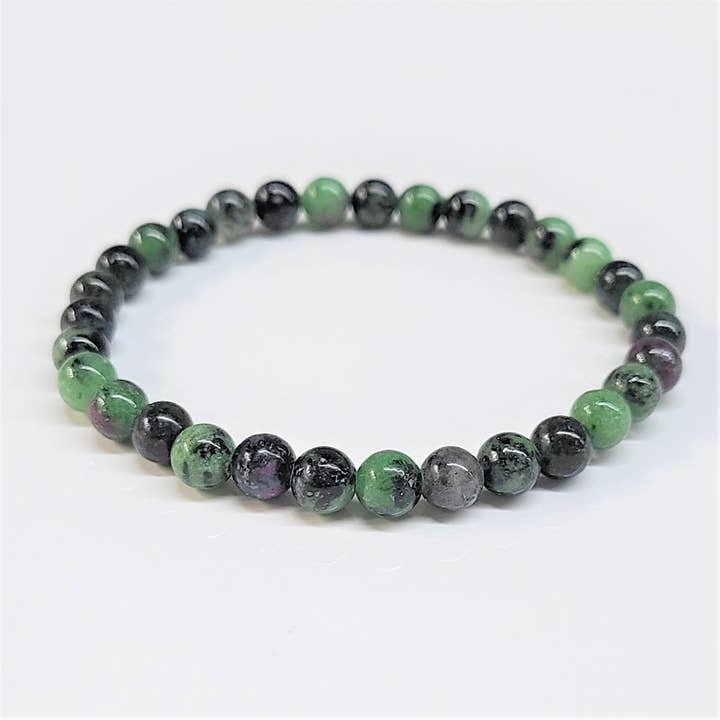Pulseiras Rubi e Zoisite de 6 mm por atacado de Best South Gems