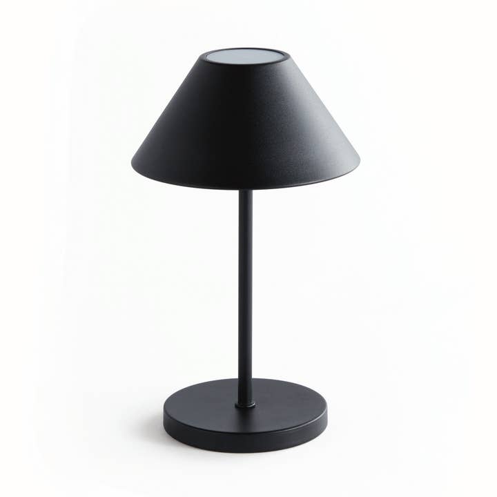 Cordless Portable LED Lamp, Metal Shade, 10", Black for wholesale by Napa Home & Garden