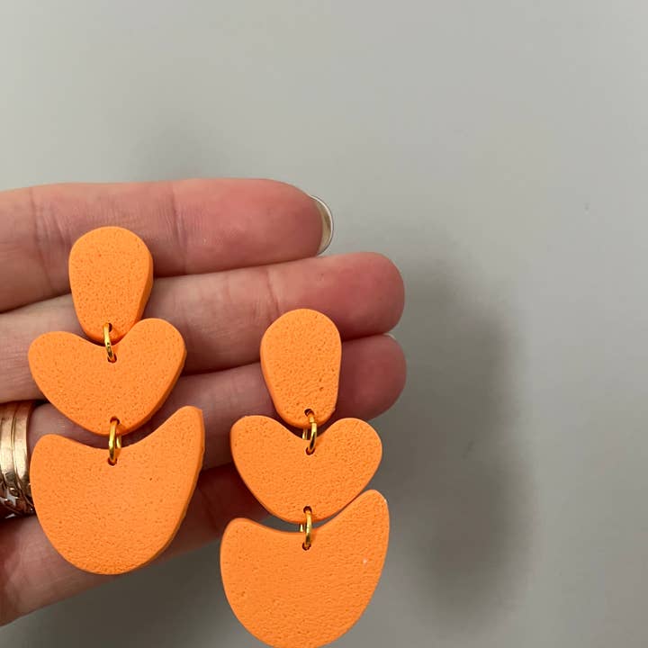 Tennessee Orange Game Day Earrings - Pebble Style Dangles for wholesale by abigailandi.co