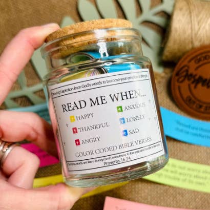 Gospel Gear Co - Wholesale Decorative Jar - Read Me When Bible Verse Scripture Jar0