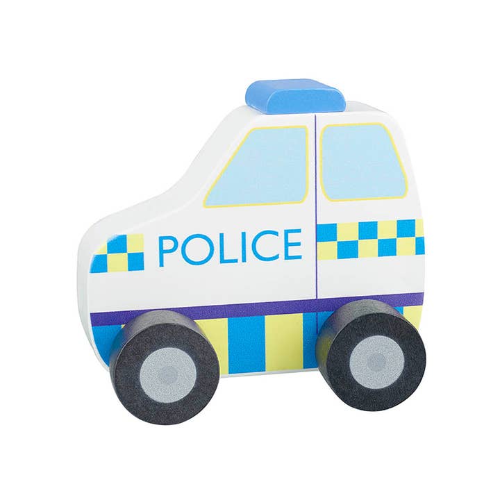 Orange Tree Toys - Wholesale Wood Toy - Kids - Police Car First Wooden Push Toy
