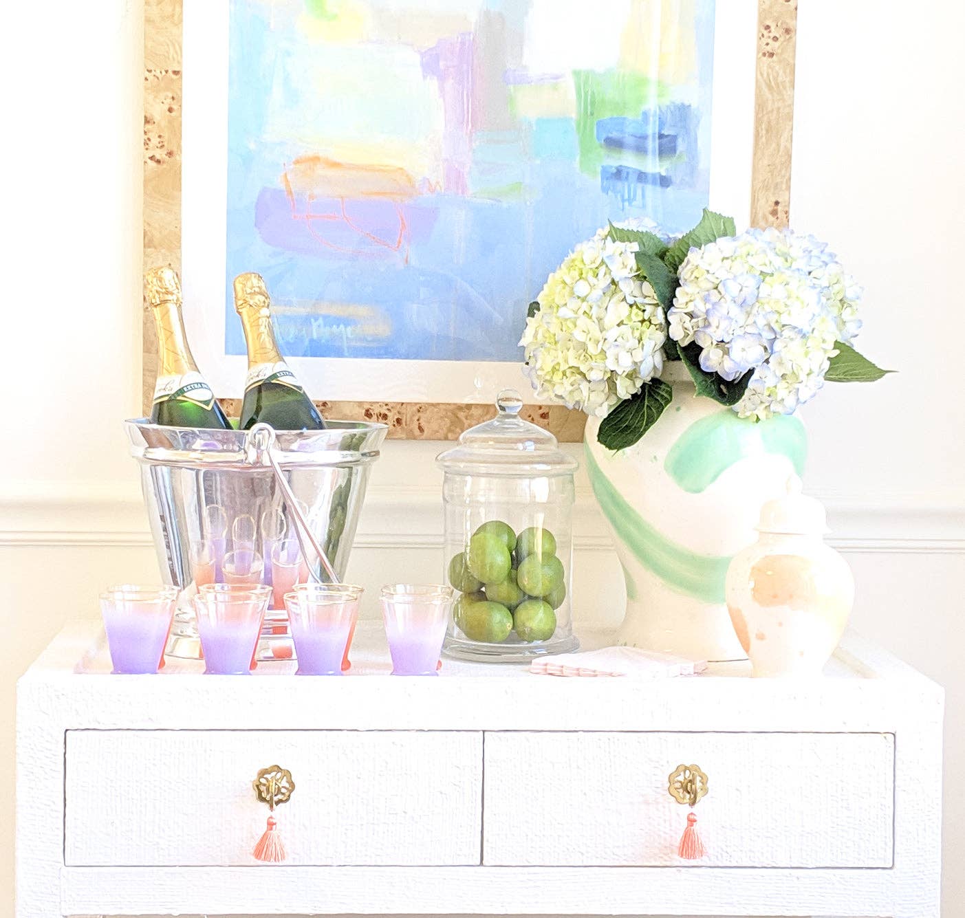 Lo Home | Ruby Clay - Wholesale Decorative Jar - Coral Brushstroke Ginger Jars3