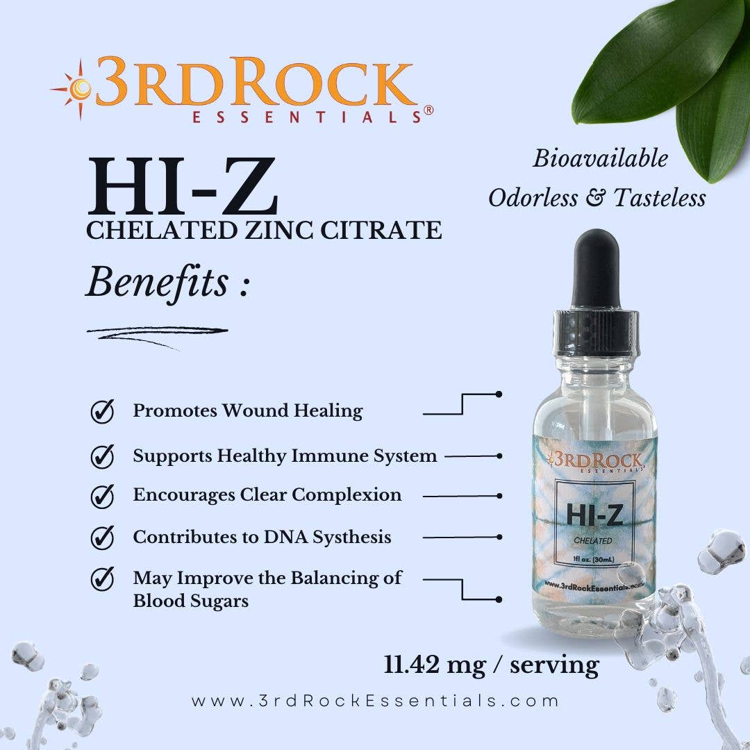 3rd Rock Essentials – wholesale Oralt tillskott/Vitamin – HI-Z - Smaklös kelaterad zinktillägg1