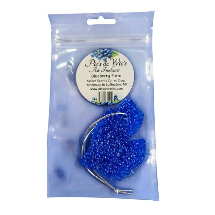 Pic's & Wic's LLC - Wholesale Car Freshener - Unisex - Blueberry Farm - Michigan Mitten Air Freshener1
