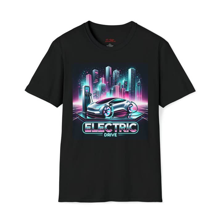 ELECTRIC DRIVE Softstyle T-shirt, uniseks voor wholesale door StickMuze