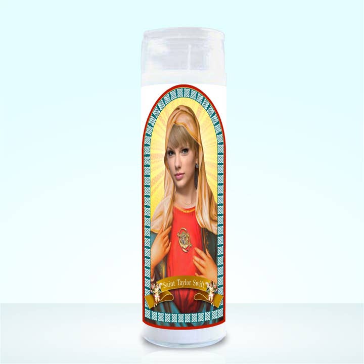 Taylor Swift Jesus Candle for wholesale by Cool Story Gifts