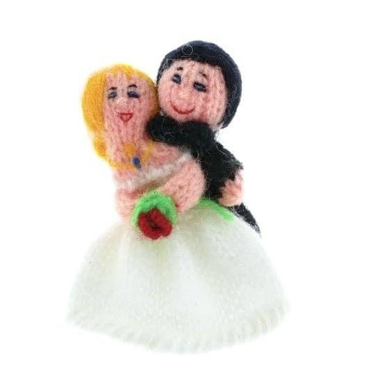 Burattini da dito sposa e sposo per la vendita all'ingrosso da parte di Titicaca