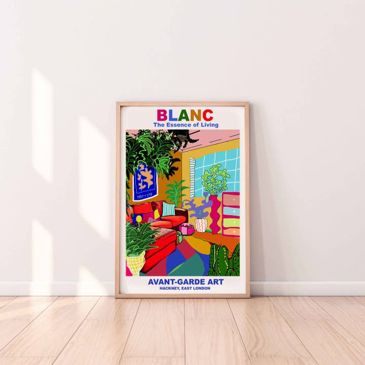 A Hackney Home A3 Print for wholesale by BLANC Prints UK