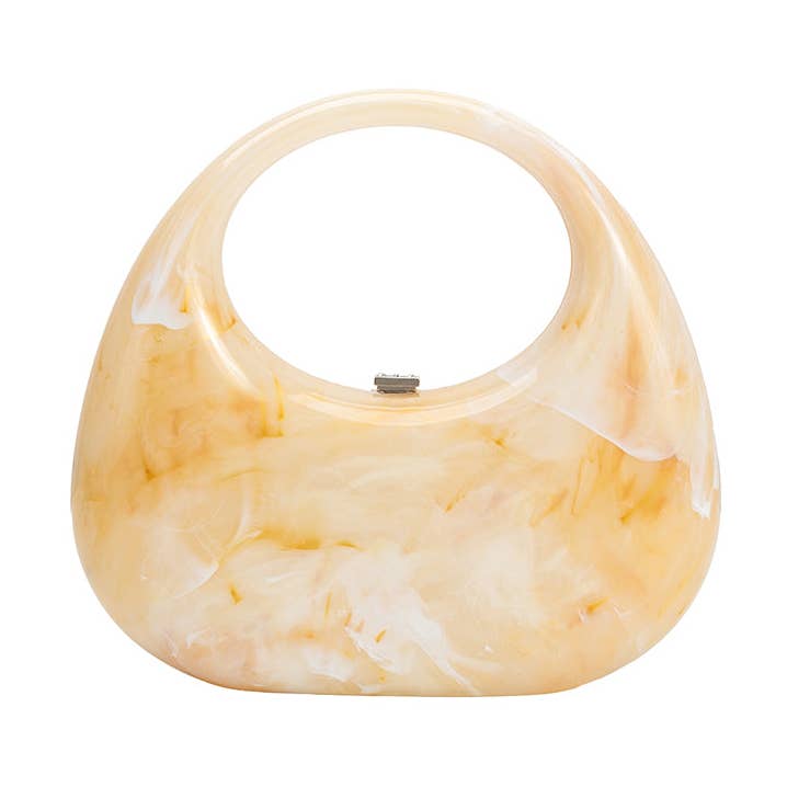 Mala de Mão com Topo em Acrílico Natural Maribel por atacado de Melie Bianco