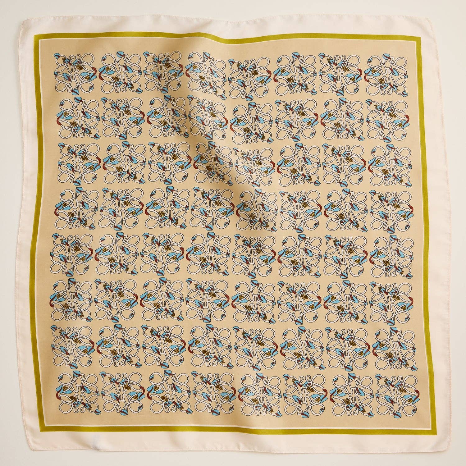 Frem - Wholesale Scarf - Women's - Geometric Pattern Square Scarf – Stylish Silk-Feel Scarf1