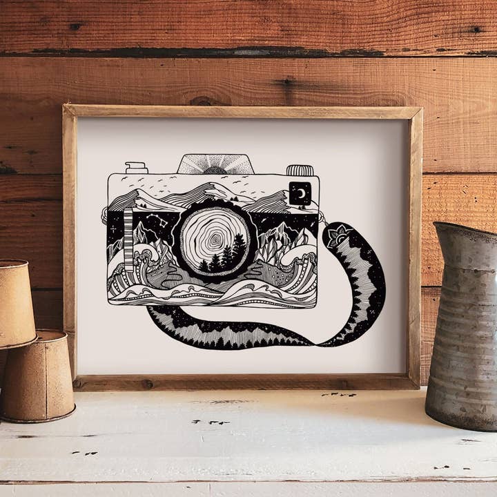 Camera Print for wholesale by Mountain Mornings