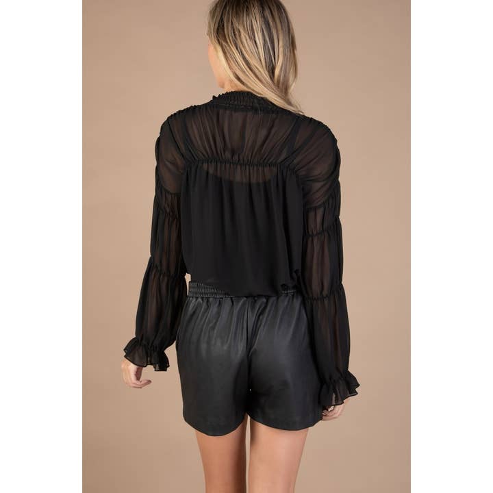 Naked Zebra Rack - Wholesale Blouse - Women's - Shirred Peasant Blouse7