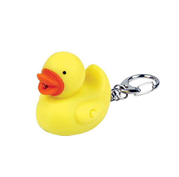 Kikkerland Design Inc - Wholesale Keychain - Unisex - Duck Led Keychain Carded/CDU1