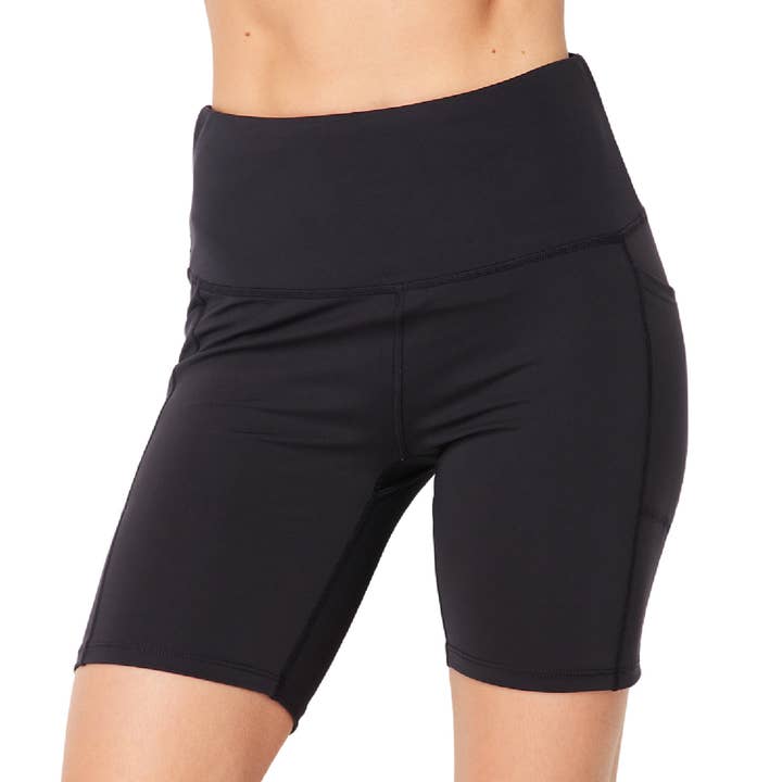Truly Contagious - Wholesale Athletic Shorts - Women's - Squat Proof High Waist Biker Short | Cell Phone Pocket ( BIK1