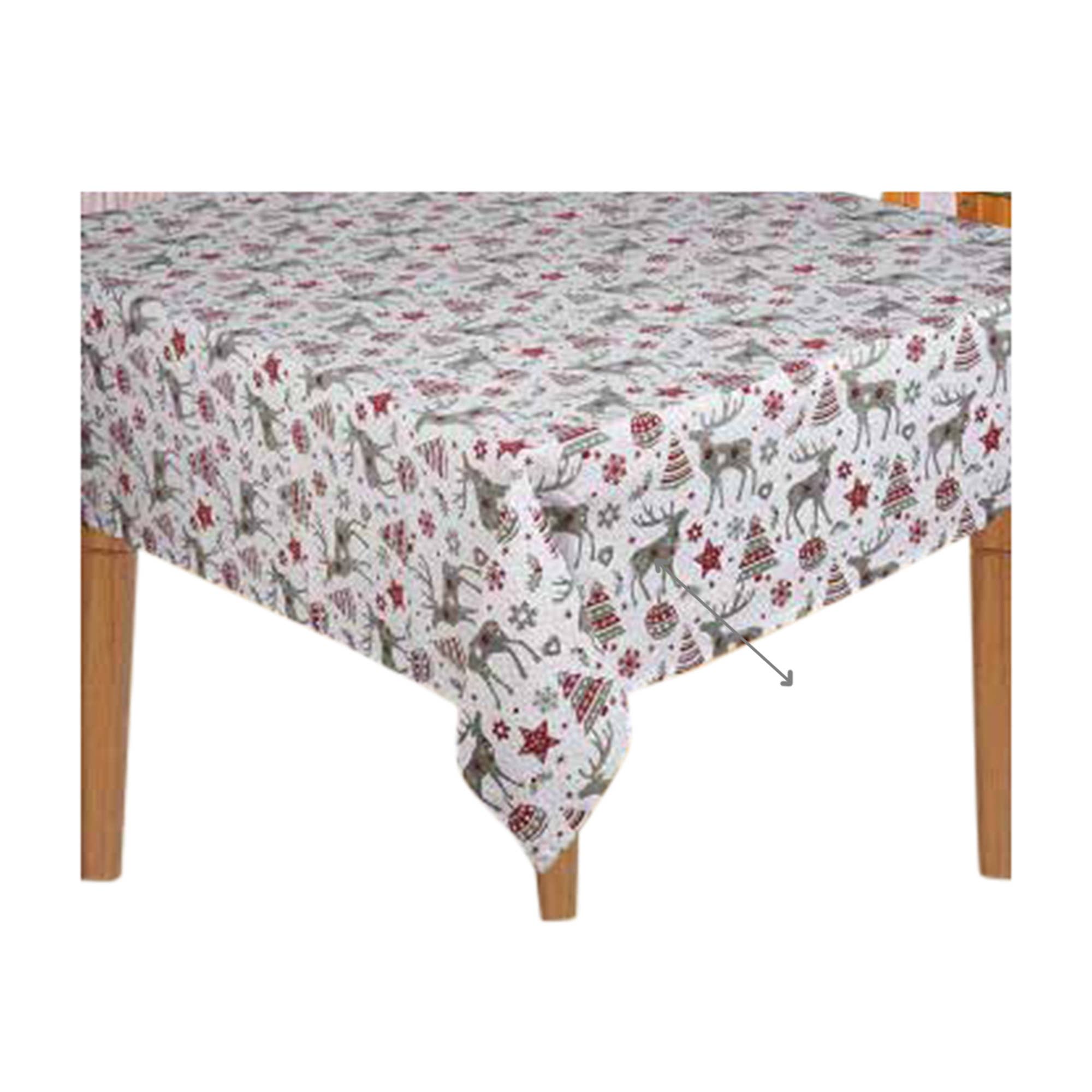 Multi Table Cloth 52"  X  72" Reindeer for wholesale on Faire1