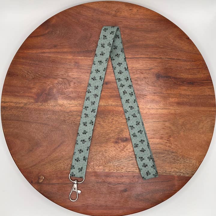 Turquoise Gothic Floral Lanyard for wholesale by The Lanyard Boutique