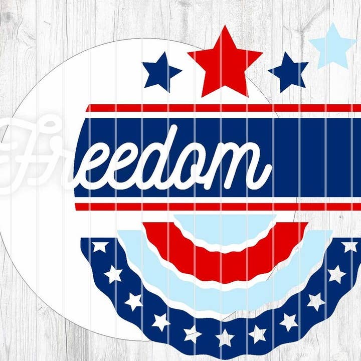 Patriotic- Freedom Door Hanger DIY | Wood Sign | Home Décor for wholesale by Kate's Blanks