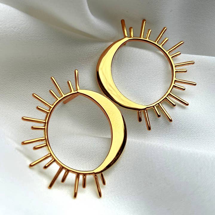 Celeste Sun Moon Earrings for wholesale by Love Lori Michelle Jewelry