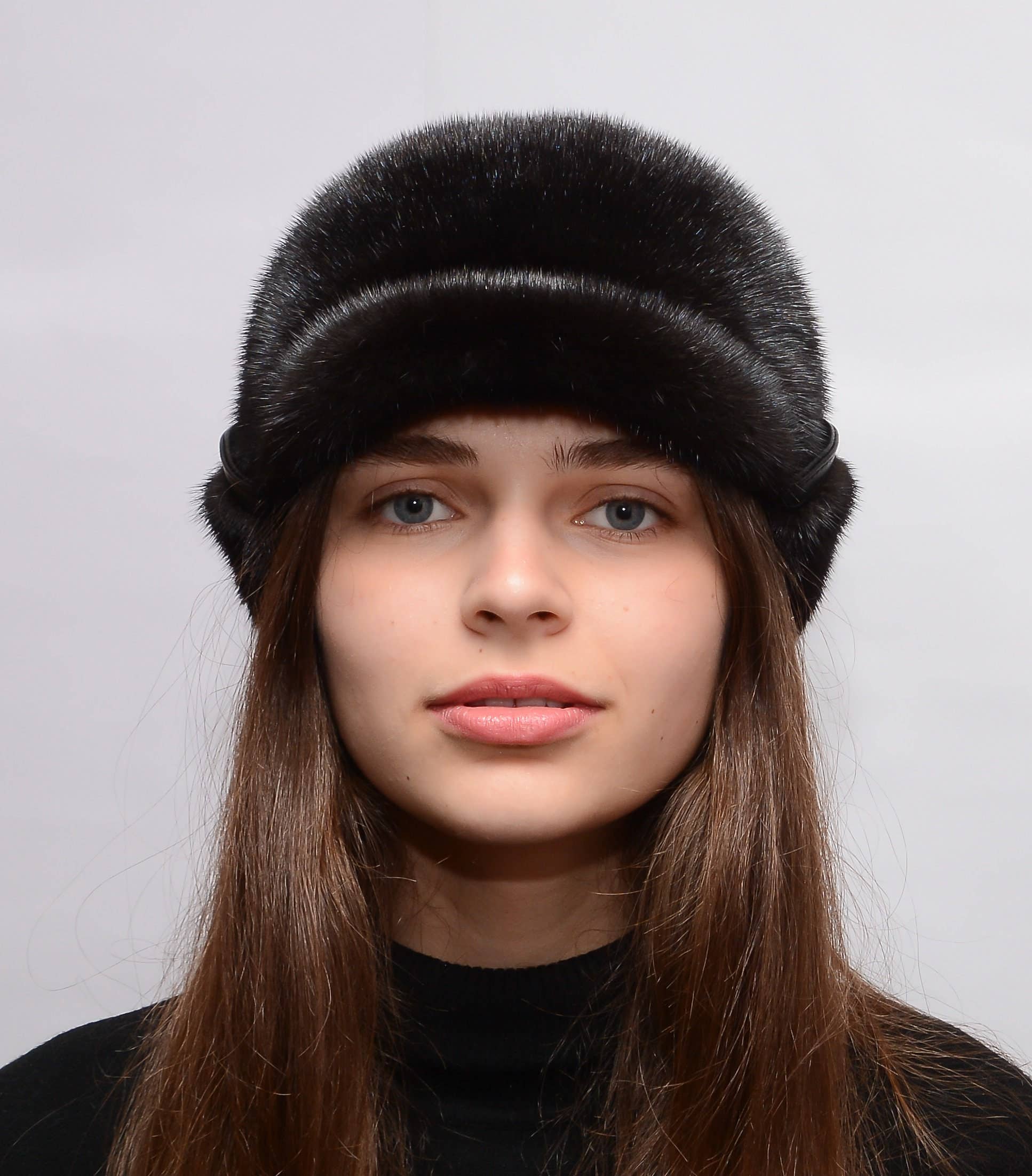 FurStyleUa - Vente Béret – femme - Chapeau en fourrure de vison pour femme, chapeau d'hiver en fourrure russe, véritable chapeau en fourrure.11