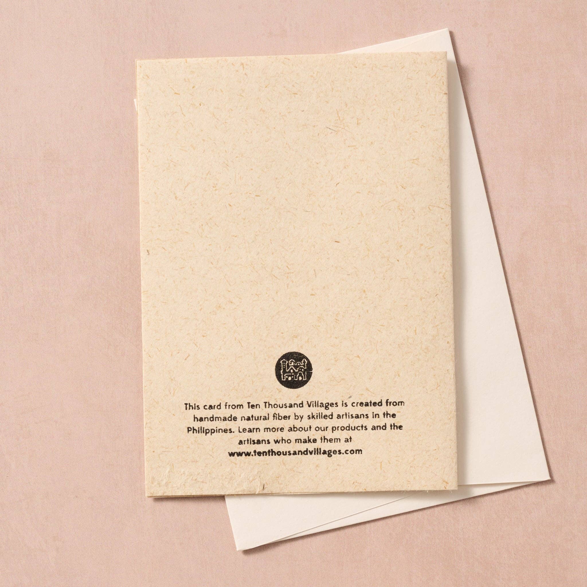 Ten Thousand Villages - Vente Cartes de Noël - Carte de Noël avec arbre en fleurs pressées Masaya3