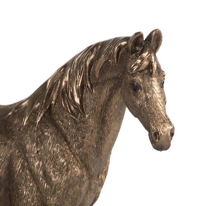 A&B Home Group Inc. - Wholesale Decorative figurine - 8.5x2.5x7" Rustic Polyresin Standing Horse Statue - Copper4