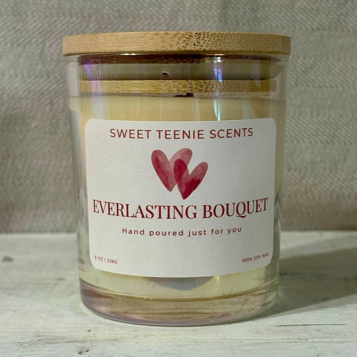 Everlasting Bouquet Soy Candle - Iridescent Glass Jar for wholesale by Sweet Teenie Scents