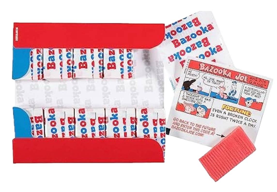 O'Shea's Candies Sweet Shop - Wholesale Chewing Gum - Nostalgic 1947 Original BAZOOKA Retro Box w/ Tray 12ct2