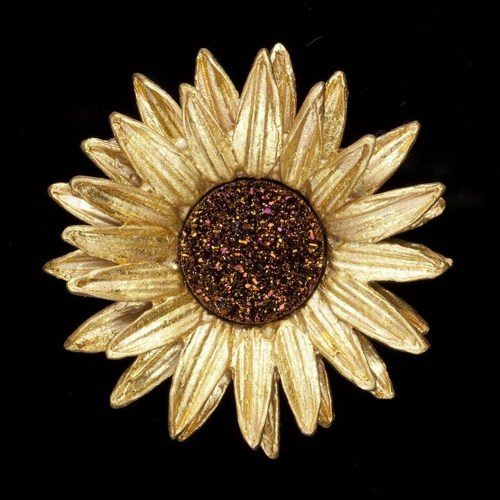 Sunflower Brooch for wholesale by Michael Michaud