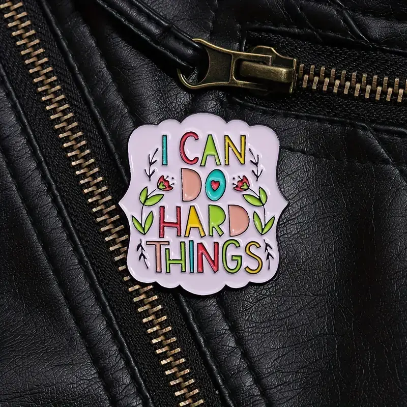 Magnifique Hearts - Wholesale Lapel Pin/Button - Cute Colorful 'I Can Do Hard Things' Pin Badge - Inspiration4