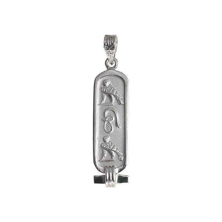 Mom Cartouche Pendant- Sterling Silver Solid - Made in Egypt for wholesale by Discoveries, Inc.