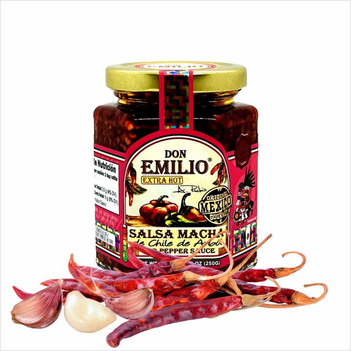 Don Emilio - Wholesale Hot Sauce - Don Emilio Red Pepper Salsa Macha 9oz – EXTRA HOT