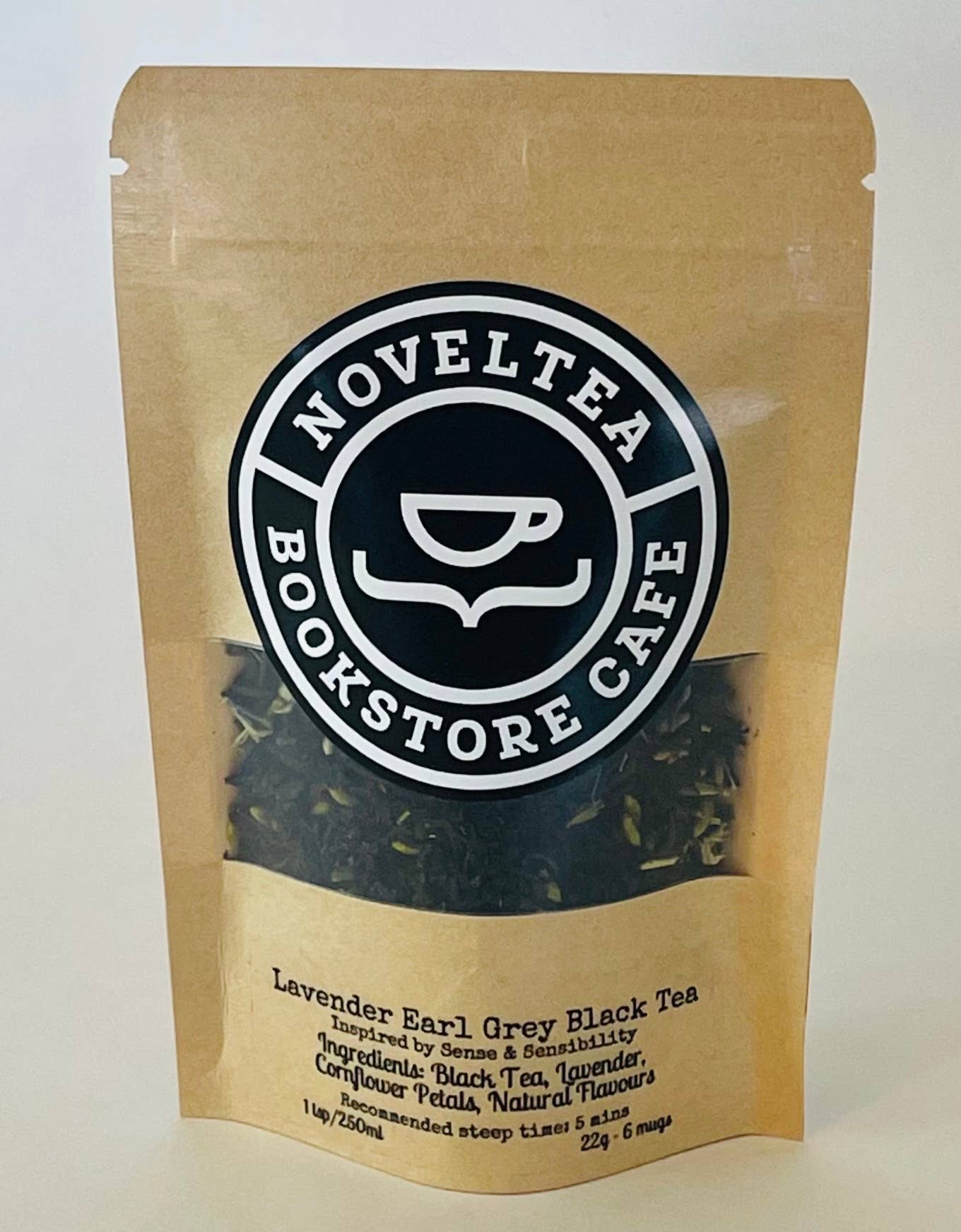 NovelTea Bookstore & Gifts – Engroshandel Løs te – Sense & Sensibility Inspireret - Lavendel Earl Grey SORT TE4