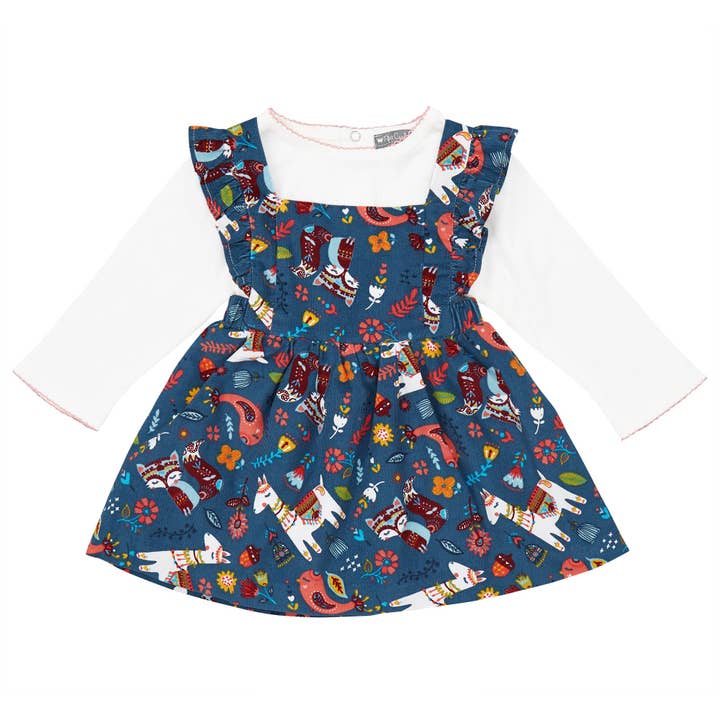 Petit Confection - Wholesale Clothing Set - Baby - Festive Printed Corduroy Set