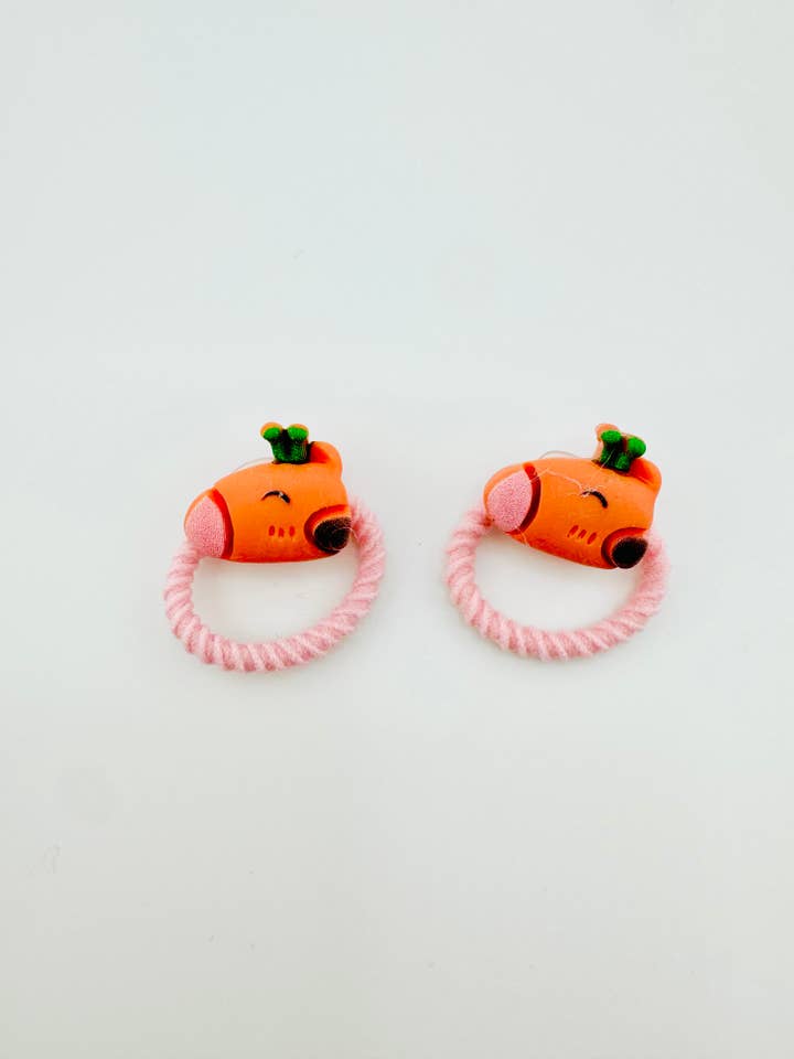 Set di elastici per capelli arancioni con animali per la vendita all'ingrosso da parte di Bella Blu Designs