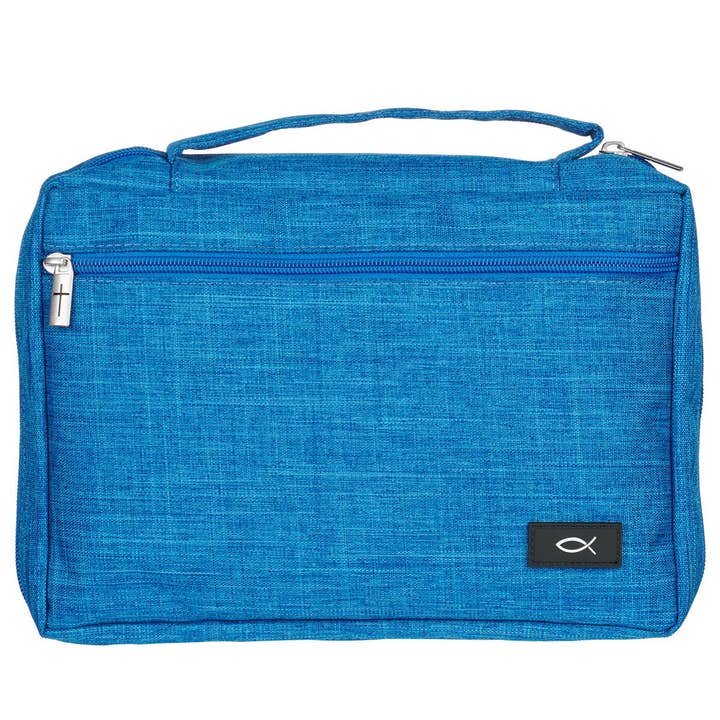 Bible Cover Value Blue Ichthus Patch for wholesale by Christian Art Gifts