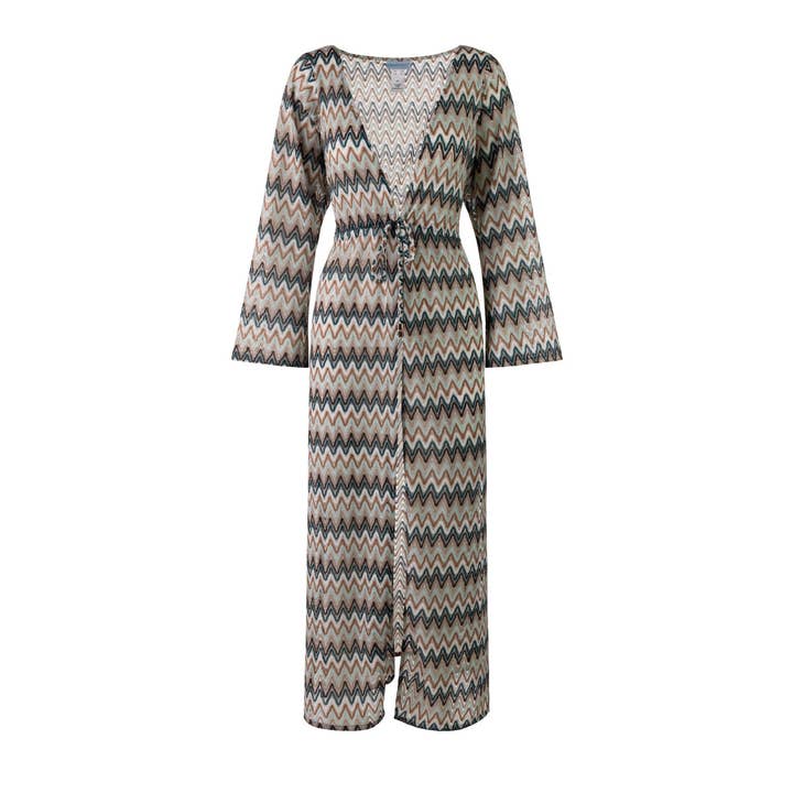 Adina Long Sleeve Maxi Kaftan for wholesale by Seaspray Swimwear