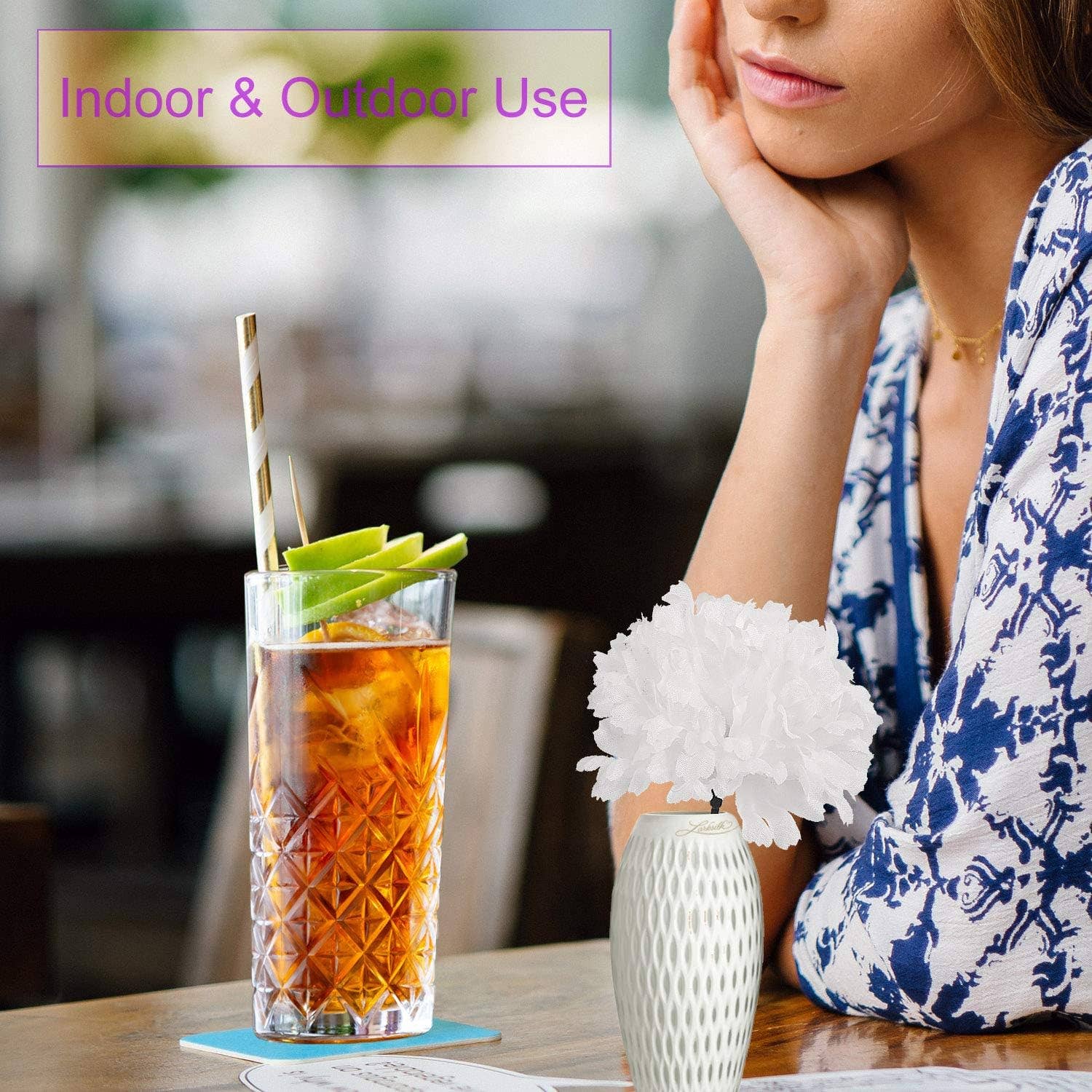 Larksilk - Wholesale Artificial Flowers - 100 White Silk Carnation Picks, Artificial Flower Heads6