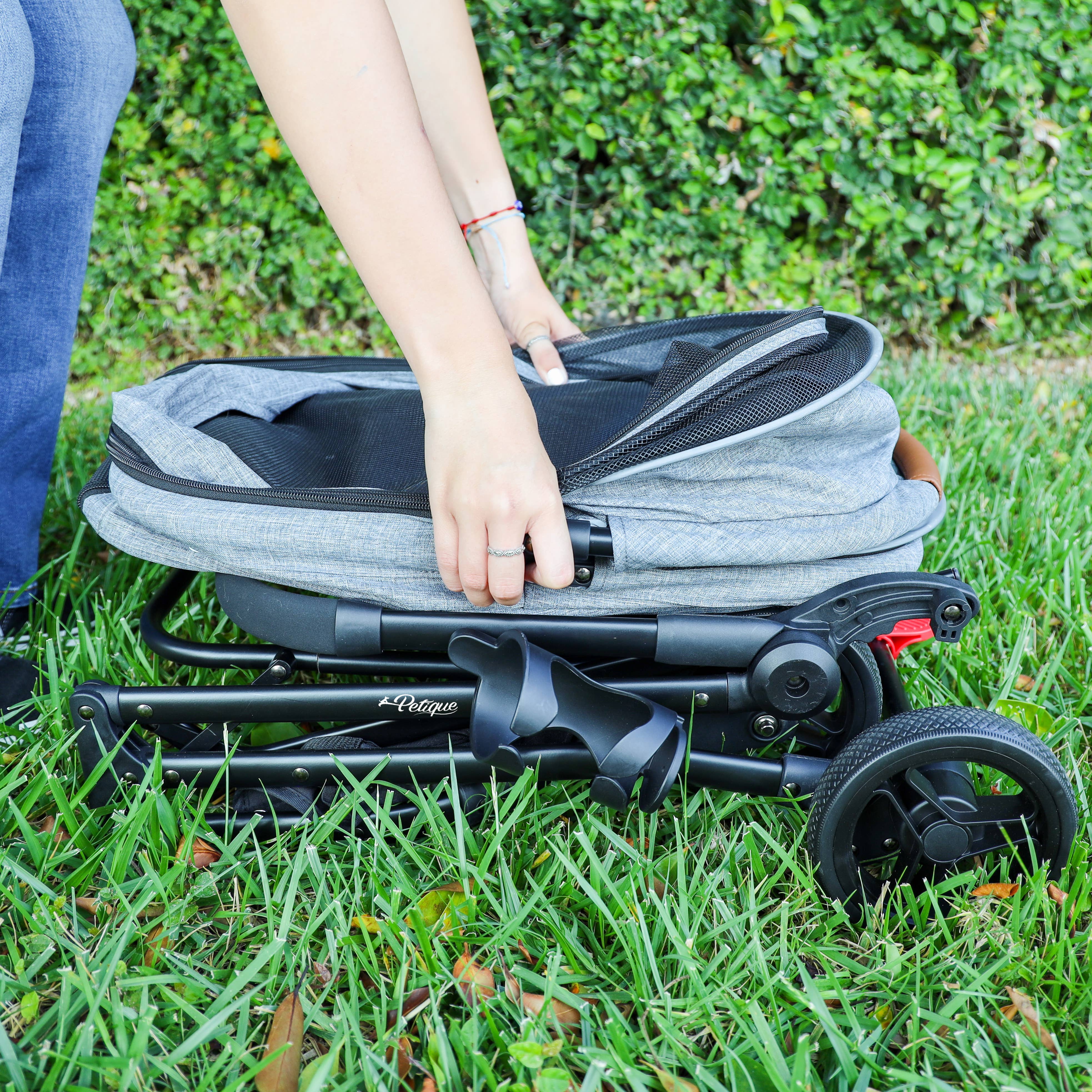 Only An Ocean Europe – wholesale Transportbur – Katt och hund – Petique 3-i-1 resesulky för husdjur med tri-fold design27