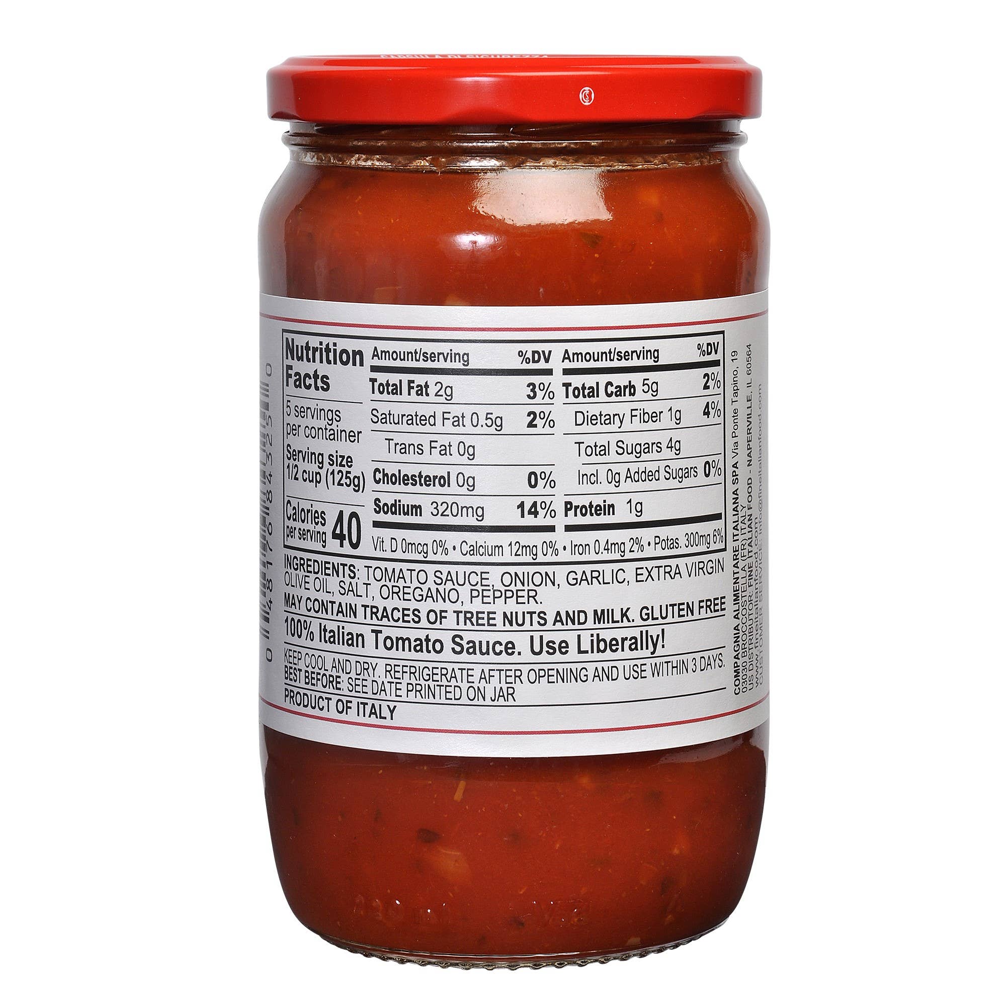 Fine Italian Food - Wholesale Pasta Sauce - Mantova Marinara Sauce, 24 oz.1