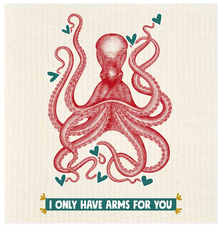 Potluck Press - Wholesale Dishcloth - Only Have Arms Octopus Swedish Dishcloth0