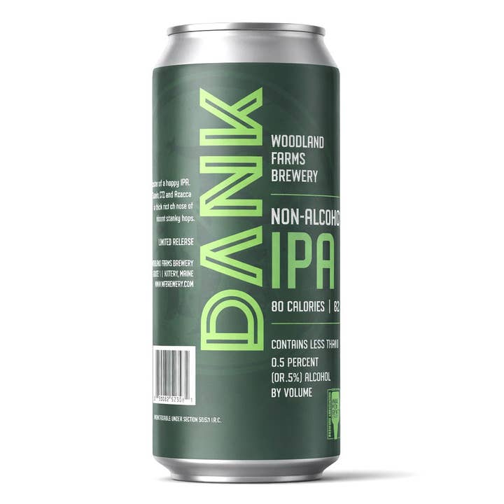 Dank N/A IPA - Four pack of 16oz cans for wholesale by Woodland Farms Brewery