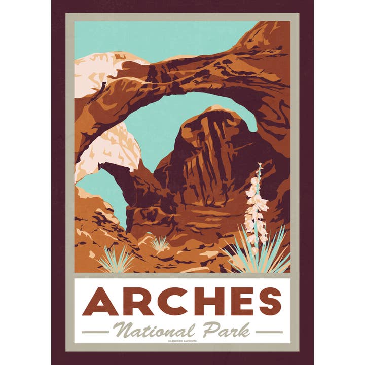 Arches National Park Postcard | Retro Utah Souvenir Gift for wholesale by Lionheart Graphics