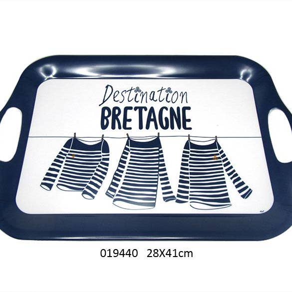 Faye - Wholesale Decorative Tray - 'Destination Bretagne' Tray 28 X 41 cm