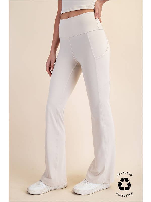 Sunday Morning - Wholesale Athletic/Lounge Leggings - Women's - P016437-HIGH RISE RECYCLED BUTTER FLARED LEGGINGS23