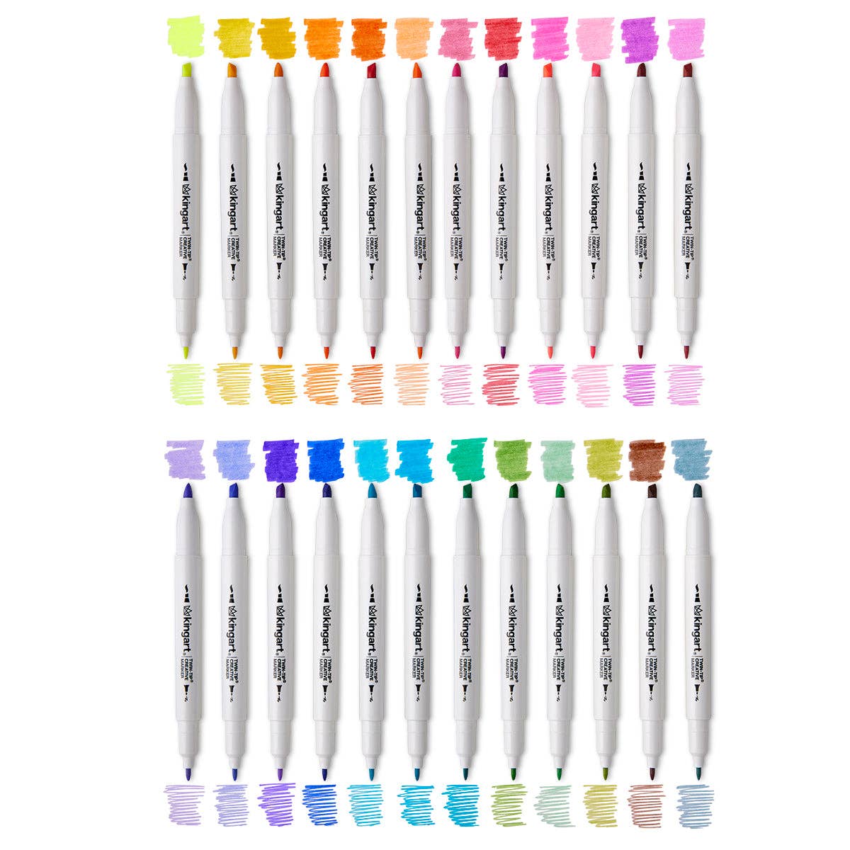 KINGART - Wholesale Highlighter - Twin-Tip™ Highlighters 24 Colors1